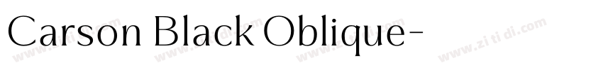 Carson Black Oblique字体转换